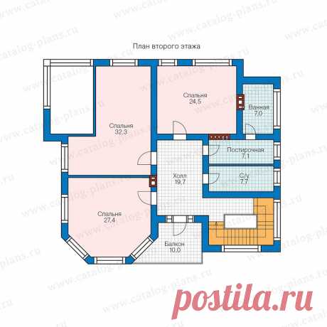 Проект двухэтажного кирпичного дома № 48-21 в европейском стиле | каталог Проекты коттеджей