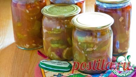 Салат из огурцов на зиму "Простой" – кулинарный рецепт