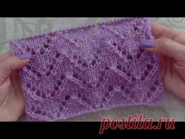 Ажурная👍 "Ёлочка" . Несложный узор спицами для туники, кардигана, маечки.