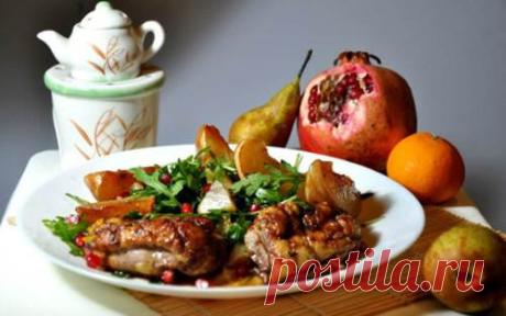 Утка нежнейшая под апельсиново - гранатовым соусом с грушами | Островок Гурмания