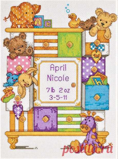 Baby Birth Record Dimensions Cross Stitch Embroidery Kit Baby | Etsy