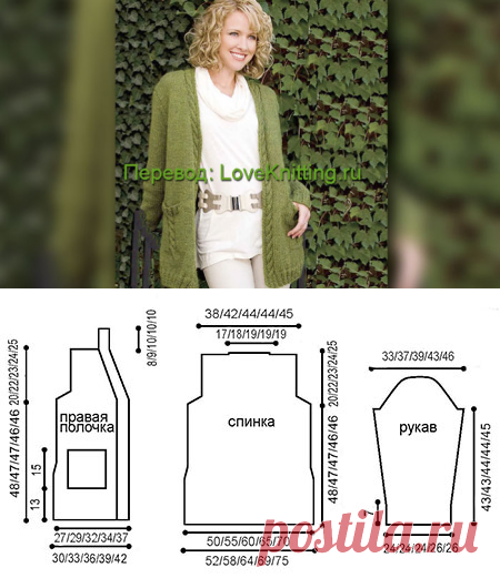 Кардиган «Зеленая богиня» | Loveknitting.ru