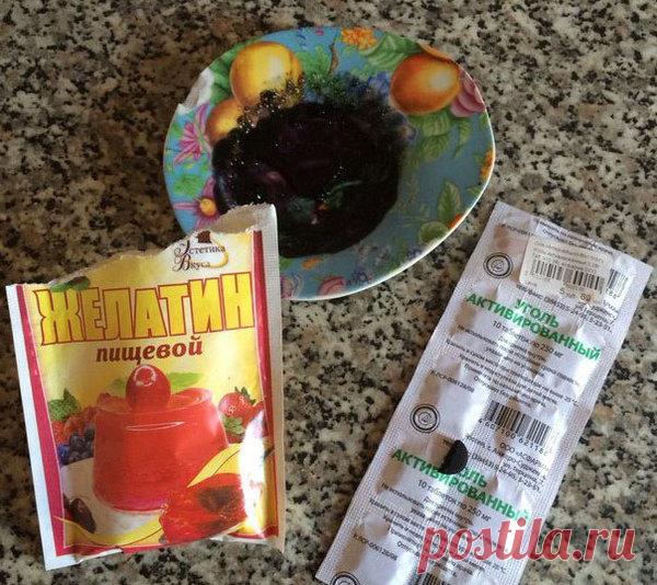 Как я делала Черную Маску из желатина и угля в домашних условиях - вытянула даже глубокие черные точки | Марина бренич | Яндекс Дзен