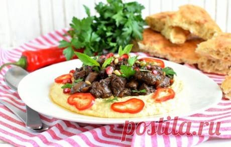 Ливанский хумус с пряными куриными сердечками - пошаговый рецепт с фото на Повар.ру