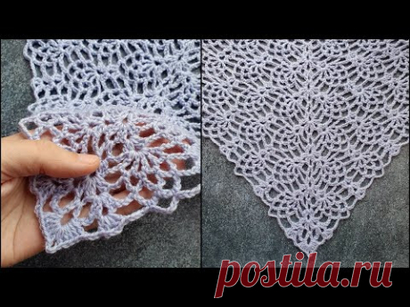 Ютуб видео: Красота в простоте! Нежная ажурная ШАЛЬ КРЮЧКОМ | Crochet shawl