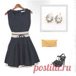 dresses design for kids Picture - More Detailed Picture about 2014 Hot New Sweet Elegant Women Dress/Sleeveless O Neck Chiffon Patchwork Tunic Mini Dress Women/Summer Women Clothes Navy&Pink Picture in Dresses from CLOTHES FOR WOMEN | Aliexpress.com | Alibaba Group
