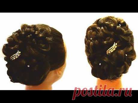 Плетение кос. Прическа с плетением. Braid hairstyle. Hair tutorial. - YouTube