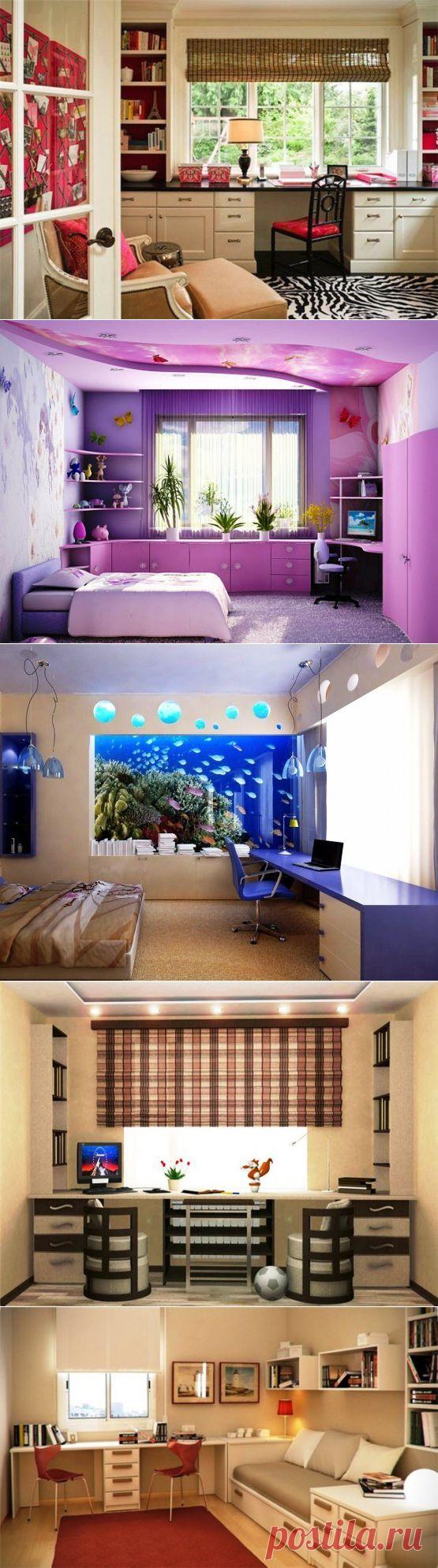 Подоконник переходящий в рабочий стол.Идеи