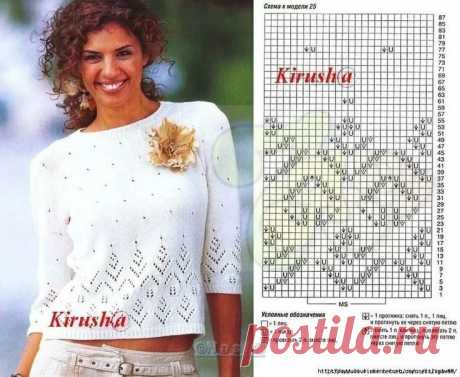 &quot;Белоснежная роскошь&quot;, - белые пуловеры на весну и лето | Knitting women sweater, Knitting women, Summer knitting patterns