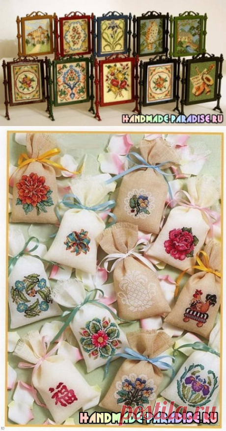 Миниатюрная вышивка. Схемы вышивки для саше - Handmade-Paradise