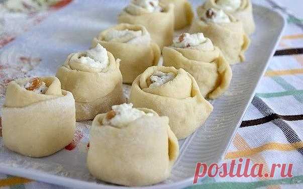 Булочки "Розочки" с творогом
