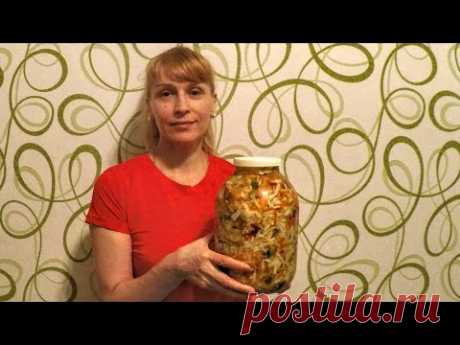 Салат из капусты на зиму с перцем вкусный рецепт заготовки