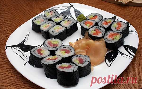 Маки суши (Сякэ маки, эби маки) | Рецепты блюд с пошаговыми фотографиями