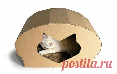 Кошкин дом из картона | Для дома