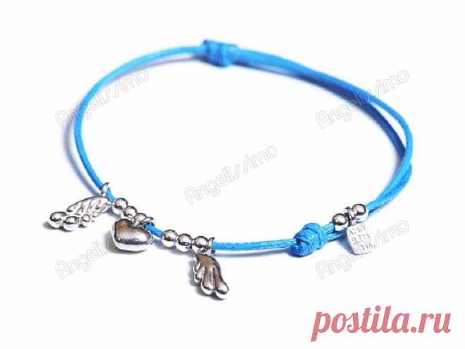 Браслет веревочный "Крылатое сердце" от Amorem