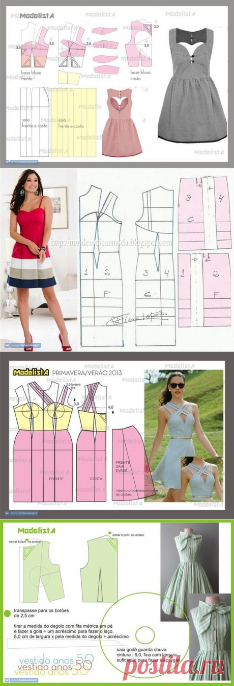 Идеи летних платьев с выкройками — Сделай сам, идеи для творчества - DIY Ideas