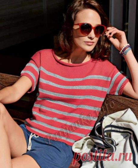 Топ с короткими рукавами (ж) 12*166 Bergere de France №3643