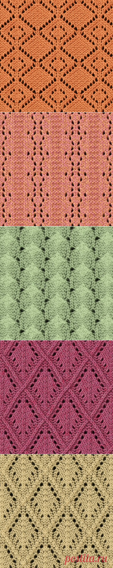 АЖУРНЫЕ УЗОРЫ СПИЦАМИ(РАЗНОЕ)