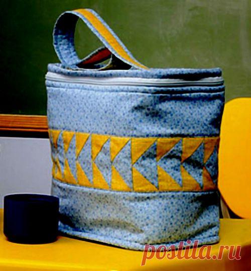 Сумочка с узором "Летящие журавли"