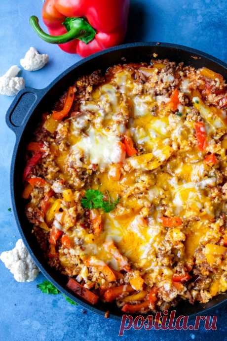 Low Carb Paprikapfanne mit Hackfleisch