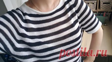 Хейворд тельняшка из льна Мастер класс по вязанию хейворда из 100% льна с расчётами.