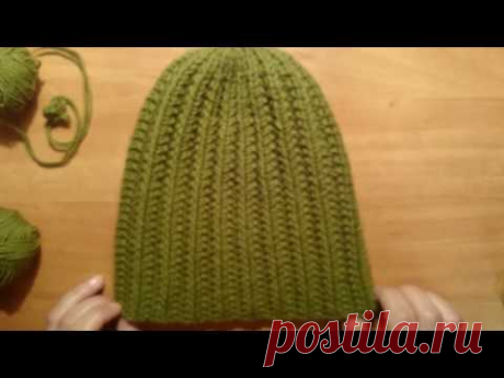 ШАПКА СПИЦАМИ # Рельефным объёмным  узором ）crochet cable beanie hat tutorial