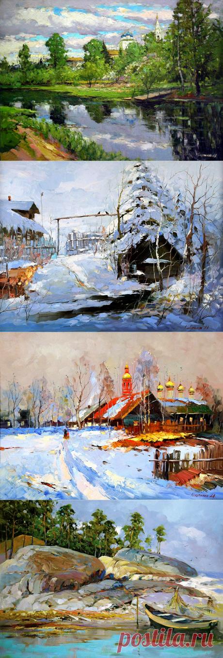 Душевные деревенские пейзажи Александра Колотилова