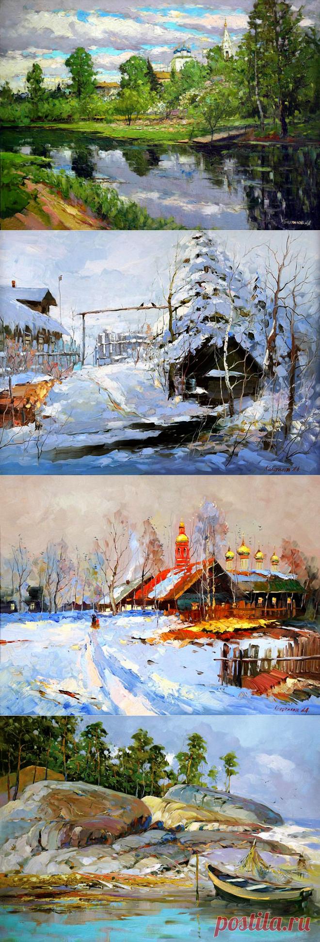 Душевные деревенские пейзажи Александра Колотилова