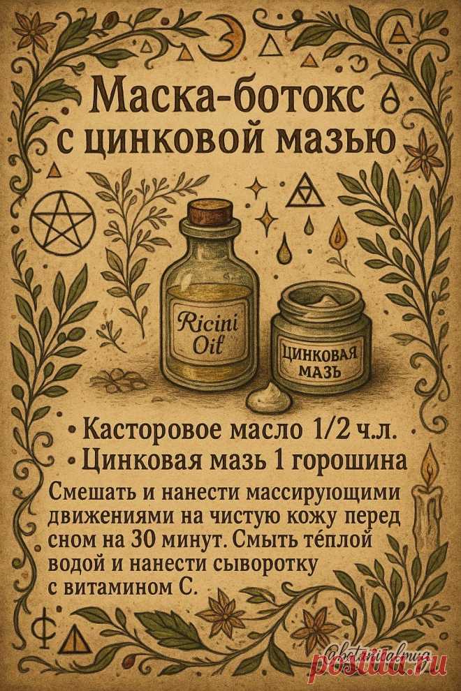 Маска-ботокс с цинковой мазью