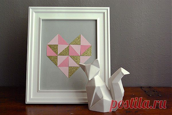 Oleander and Palm: Framed Geometric Heart