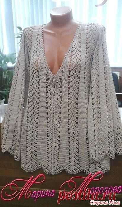 Девочки, мои дорогие! Мне снова нужна ваша помощь. Встретился мне кардиганчик у Марины Морозовой И очень захотелось его воплотить на свой размерчик