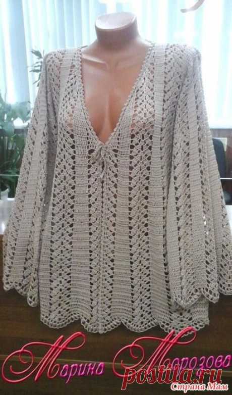 Девочки, мои дорогие! Мне снова нужна ваша помощь. Встретился мне кардиганчик у Марины Морозовой И очень захотелось его воплотить на свой размерчик