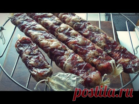 Острая сыровяленая колбаска своими руками в домашних условиях.