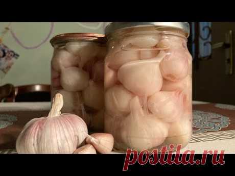 ХРУСТЯЩИЙ МАРИНОВАННЫЙ ЧЕСНОК НА ЗИМУ