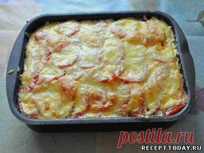 Рецепт: Запеканка с фаршем и кабачками