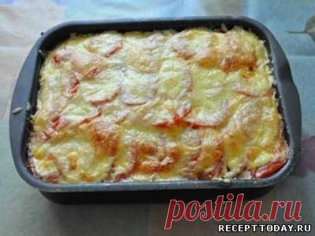 Рецепт: Запеканка с фаршем и кабачками