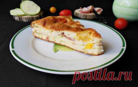 Кабачковый пирог с беконом / Пироги и пирожки / TVCook: пошаговые рецепты с фото