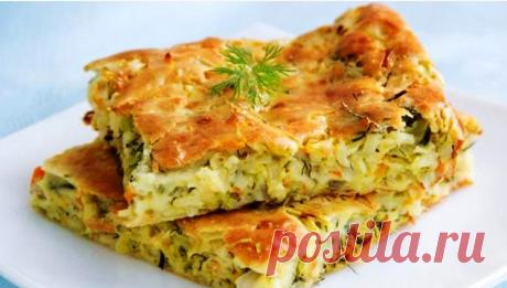Капустный пирог «Ленивый» - очень простая и вкусная выпечка Готовится такой пирог просто, получается очень вкусно. Капусту вы можете заменить любой...