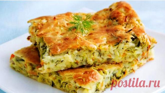 Капустный пирог «Ленивый» - очень простая и вкусная выпечка Готовится такой пирог просто, получается очень вкусно. Капусту вы можете заменить любой...