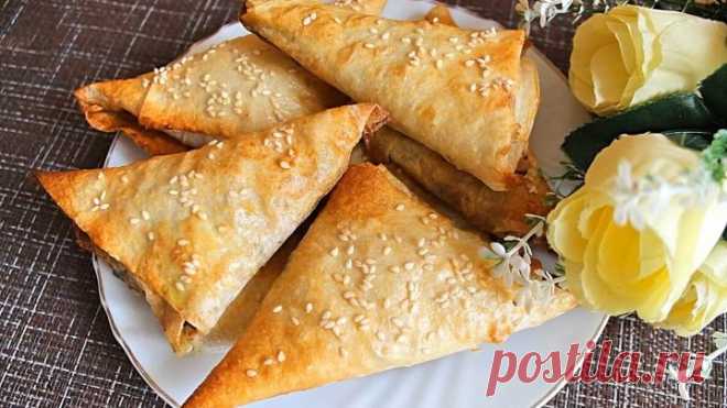 Треугольники из лаваша с колбасой и сыром! Отличный ЗАВТРАК!