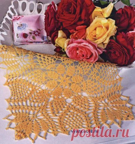 Квадратная салфетка, связанная крючком из середины. Схемы. / Обсуждение на LiveInternet - Российский Сервис Онлайн-Дневников