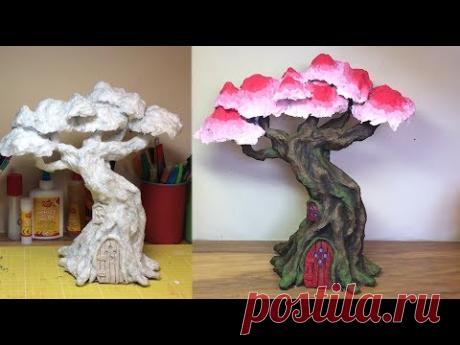 Как Сделать эльфийское дерево из папье маше / Эльф TreehouseHow To Make a Paper Mache Fairy/Elf Treehouse - YouTube