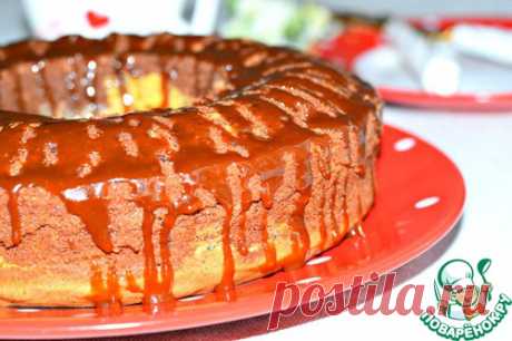 Трёхцветный кекс с солёной карамелью