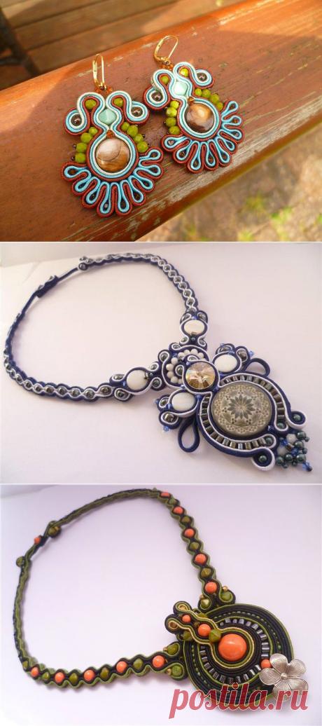 Украшения в технике сутажной вышивки от Csilla Papp Soutache Jewelry. Часть I