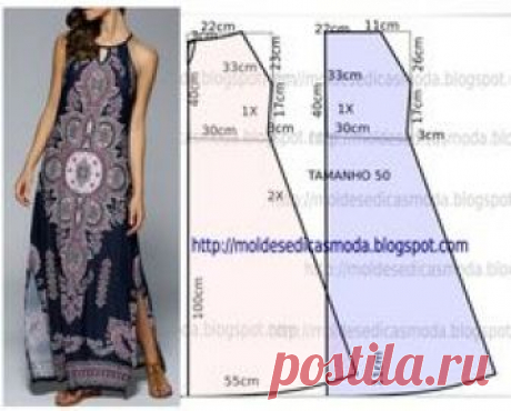 Vestido azul royal estampado - Moldes Moda por Medida Quem não gosta de ter no guarda-roupa um vestido azul royal estampado para dias mais formais? A ilustração do molde de vestido não inclui valor de costura, o valor de costura tem que ser acrescentado.