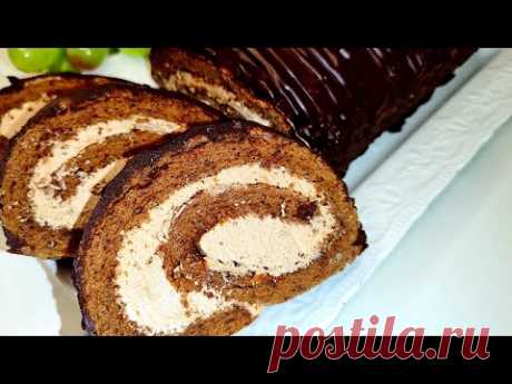 Вкуснейший Рулет ПРАГАЛУЧШИЙ рецепт! ПРОСТО, БЫСТРО И ОЧЕНЬ ВКУСНО!