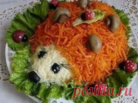 Детский салат &quot;Ежик&quot; на день рождения