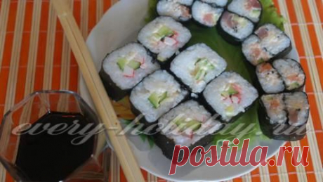 Роллы с форелью
