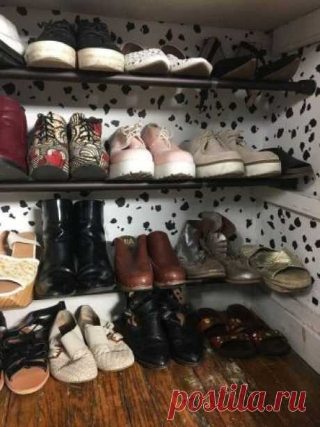 Tension Rod Shoe Storage | Hometalk