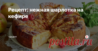 Рецепт: нежная шарлотка на кефире Приготовьте пирог, который растает во рту. Гарантируем: удовольствия от вкуса будет целое море
